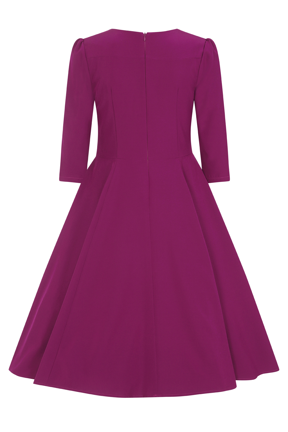 Pretty Plum 50s Swing Dress